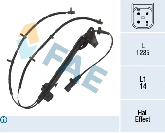 Capteur, vitesse de roue FAE 78357