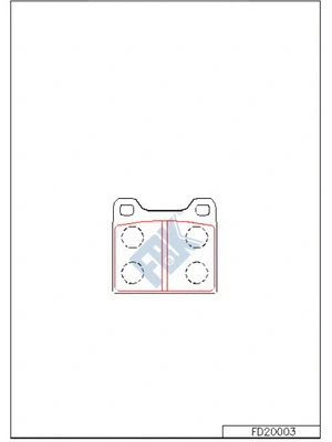 Kit de plaquettes de frein, frein à disque FBK FD20003