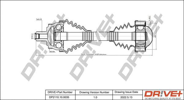 Arbre de transmission Dr!ve+ DP2110.10.0035