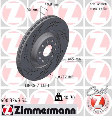 Disque de frein ZIMMERMANN 600.3243.54