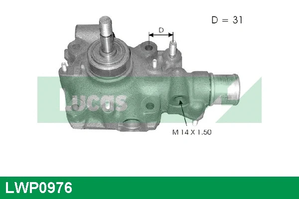 Pompe à eau, refroidissement du moteur LUCAS LWP0976