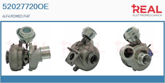 Turbocompresseur, suralimentation REAL 52027720OE