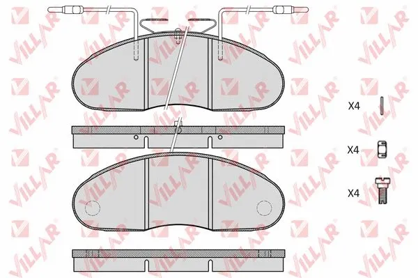 Kit de plaquettes de frein, frein à disque VILLAR 626.0976