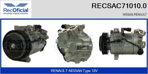 Compresseur, climatisation RECOFICIAL RECSAC71010.0
