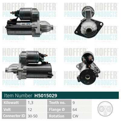 Démarreur HOFFER H5015029