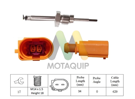 Capteur, température des gaz MOTAQUIP LVET377