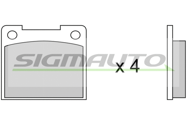 Kit de plaquettes de frein, frein à disque SIGMAUTO SPA019