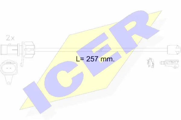 Contact d'avertissement, usure des plaquettes de frein ICER 610609 E C