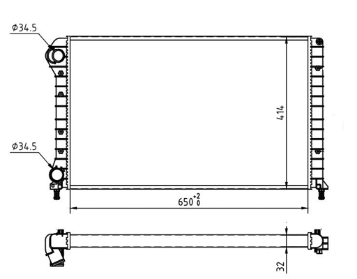 Radiateur, refroidissement du moteur HART 603 320