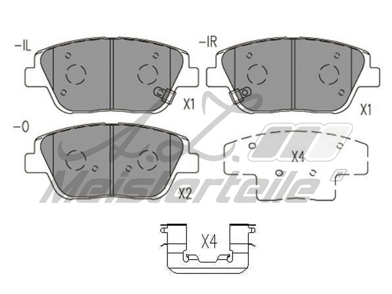 Kit de plaquettes de frein, frein à disque A.Z. Meisterteile AZMT-44-022-2083