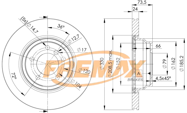 Disque de frein FREMAX BD-4645