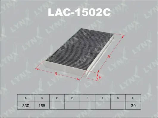 Filtre, air de l'habitacle LYNXAUTO LAC-1502C