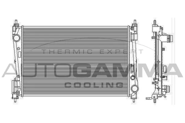 Radiateur, refroidissement du moteur AUTOGAMMA 103986