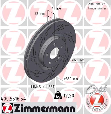 Disque de frein ZIMMERMANN 400.5516.54