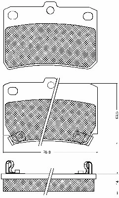 Kit de plaquettes de frein, frein à disque BSF 10626