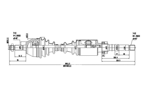 Arbre de transmission DYNAMATRIX DDS210004