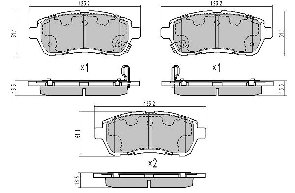 Kit de plaquettes de frein, frein à disque FREMAX FBP-1651