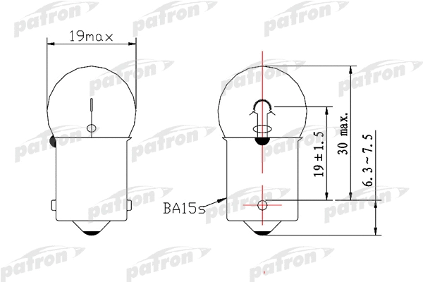 Ampoule, feu arrière PATRON PLR5W