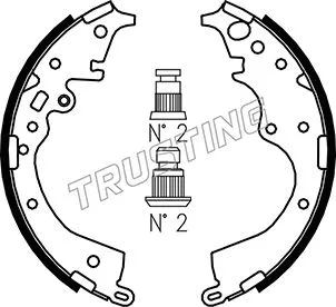 Jeu de mâchoires de frein TRUSTING 115.324