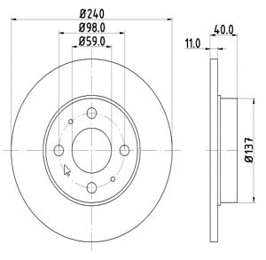 Disque de frein MTR 12108575