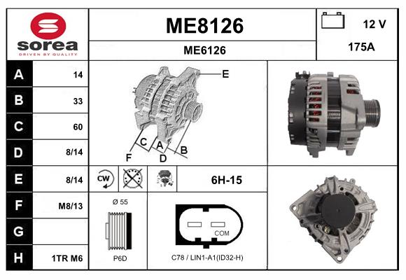 Alternateur SNRA ME8126