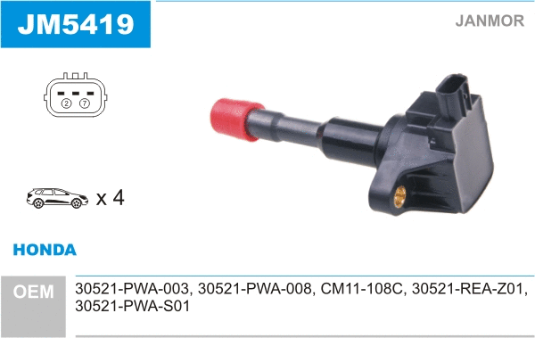 Bobine d'allumage JANMOR JM5419