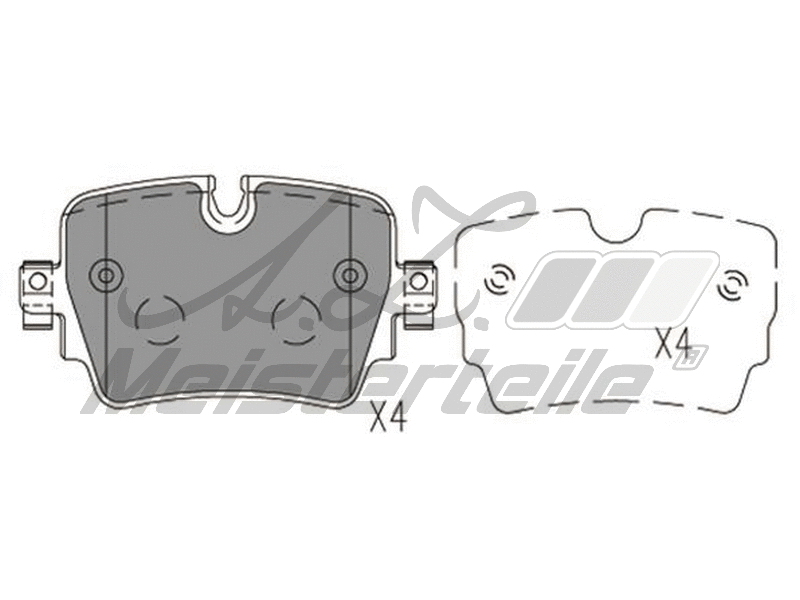 Kit de plaquettes de frein, frein à disque A.Z. Meisterteile AZMT-44-022-2072