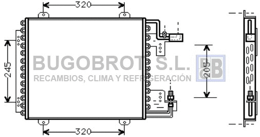 Condenseur, climatisation BUGOBROT 62-RT5210