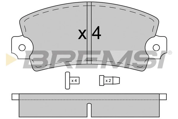 Kit de plaquettes de frein, frein à disque BREMSI BP2026