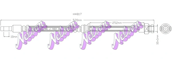 Flexible de frein KAWE H4817