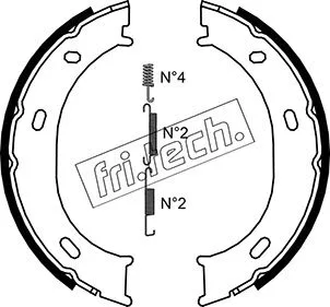 Jeu de mâchoires de frein, frein de stationnement fri.tech. 1052.126K