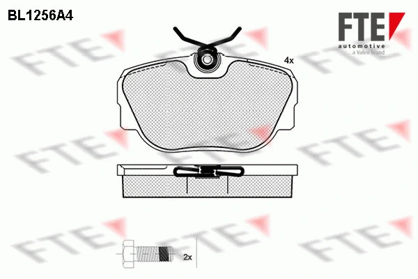 Kit de plaquettes de frein, frein à disque FTE 9010079