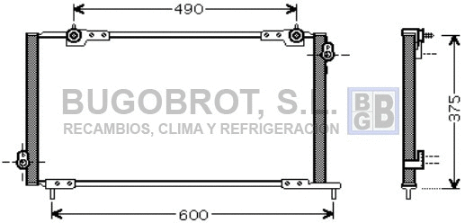Condenseur, climatisation BUGOBROT 62-HD5105