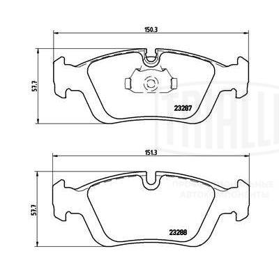 Kit de plaquettes de frein, frein à disque TRIALLI PF 4176