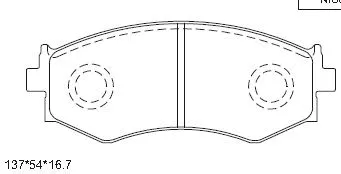 Kit de plaquettes de frein, frein à disque ASIMCO KD1716