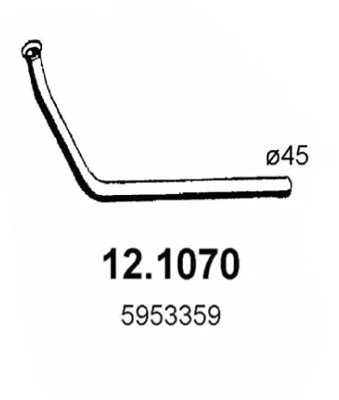 Tuyau d'échappement ASSO 12.1070