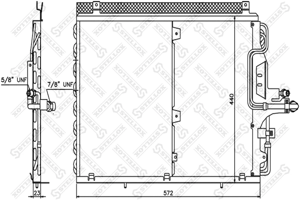Condenseur, climatisation STELLOX 10-45318-SX