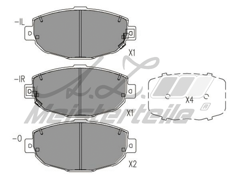 Kit de plaquettes de frein, frein à disque A.Z. Meisterteile AZMT-44-022-2475