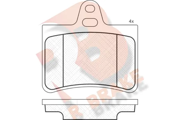 Kit de plaquettes de frein, frein à disque R BRAKE RB1407