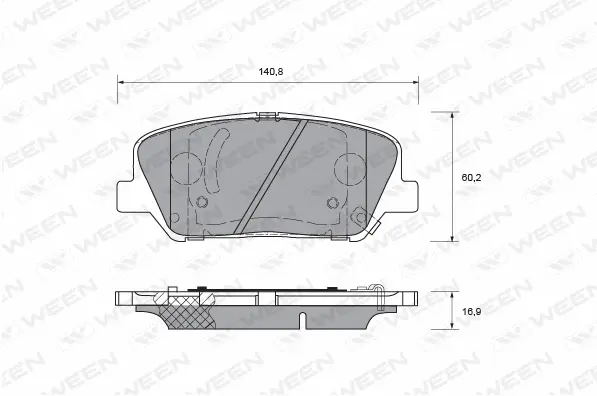 Kit de plaquettes de frein, frein à disque WEEN 151-0003