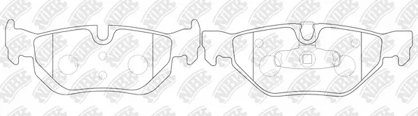Kit de plaquettes de frein, frein à disque NiBK PN0511