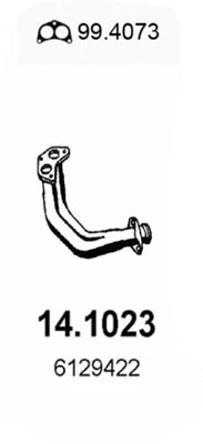 Tuyau d'échappement ASSO 14.1023