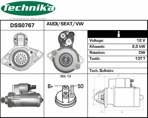 Démarreur Technika DSS0767