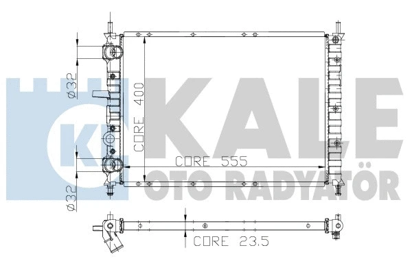 Radiateur, refroidissement du moteur KALE OTO RADYATÖR 231400