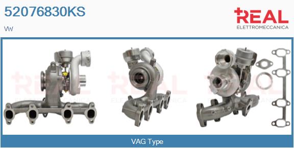 Turbocompresseur, suralimentation REAL 52076830KS