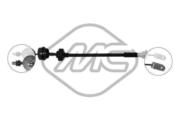 Tirette à câble, commande d'embrayage Metalcaucho 82683