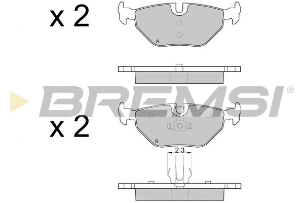 Kit de plaquettes de frein, frein à disque BREMSI BP3051