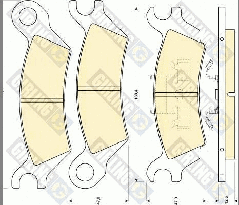 Kit de plaquettes de frein, frein à disque GIRLING 6102909
