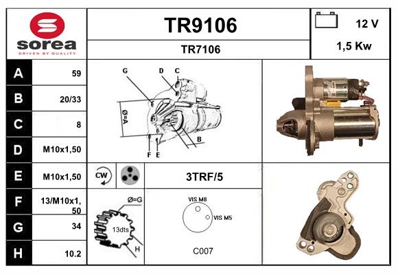 Démarreur SNRA TR9106