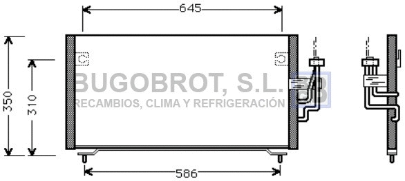 Condenseur, climatisation BUGOBROT 62-MT5106